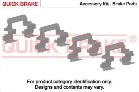 Монтажный набор тормозных колодок передний QUICK BRAKE 1091632 (фото 1)