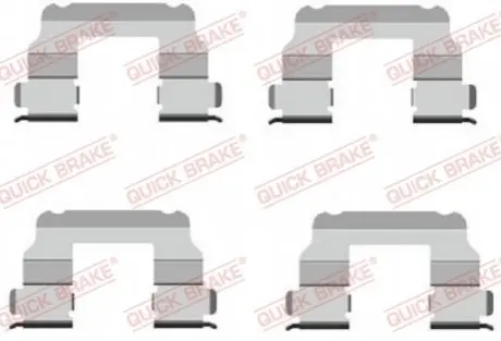 Монтажний набір гальмівних колодок FIAT CROMA 1.9D/2.4D 06.05-12.11 QUICK BRAKE 109-1689