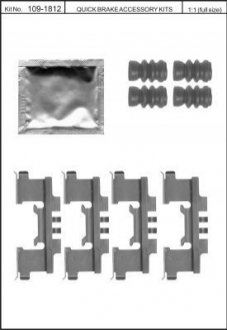 Монтажный комплект дисковых колодок QUICK BRAKE 109-1812 (фото 1)