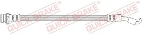 Гальмівний шланг гнучкий задн Лів (довжина 334мм, M10x1) HYUNDAI IX35 KIA SPORTAGE III 2.0/2.0D/2.4 08.09-12.16 QUICK BRAKE 58019