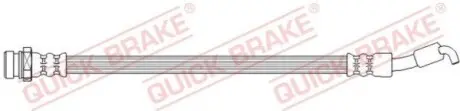 Гальмівний шланг гнучкий задн Прав (довжина 334мм, M10x1) HYUNDAI IX35 KIA SPORTAGE III 2.0/2.0D/2.4 08.09-12.16 QUICK BRAKE 58020