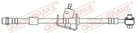 Гальмівний шланг гнучкий задн Лів (довжина 650мм, M10x1/M10x1,5) CHEVROLET CRUZE, ORLANDO, VOLT OPEL AMPERA, ASTRA J, ASTRA J GTC, CASCADA, ZAFIRA C 1.3D-2.0D 05.09 QUICK BRAKE 58855X