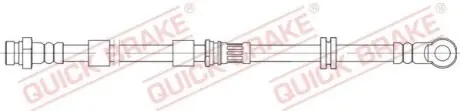 Гальмівний шланг гнучкий передн Прав (довжина 615мм, M10x1) CITROEN C4 AIRCROSS MITSUBISHI ASX, LANCER VIII PEUGEOT 4008 1.5-2.0D 04.07 QUICK BRAKE 58857