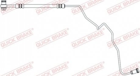 Шланг гальмівний (задній) VW Polo/Skoda Fabia 14- QUICK BRAKE 96019X (фото 1)