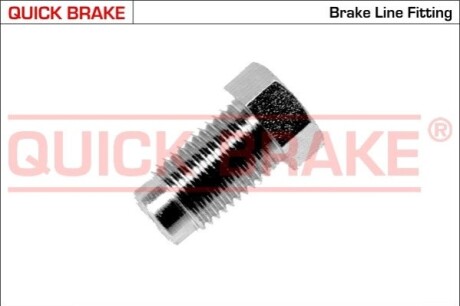 З'єднувач трубки гальмівної (3/8''x24/11x21/d5.0) QUICK BRAKE F (фото 1)