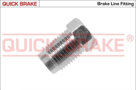 З'єднувач трубки гальмівний (M10x1/10x18/d=5.0) QUICK BRAKE T (фото 1)