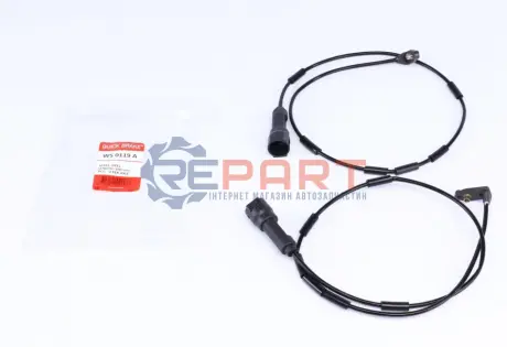 Фото Датчик зносу гальмівних колодок (передніх) Opel Astra/Daewoo Lanos 88- (L=690mm) К-кт 2 шт. QUICK BRAKE (WS 0119 A) зображення 1