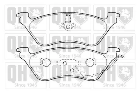 Колодки гальмівні (задні) Chrysler Voyager IV 00-08/Dodge Caravan 00-07/Jeep Cherokee 01-08 QUINTON HAZELL BP1346 Купити в Україні