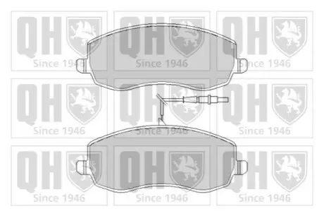 Колодки гальмівні (передні) Citroen C8/Peugeot 807 2.0/2.2 HDi 06- QUINTON HAZELL BP1660 Купити в Україні