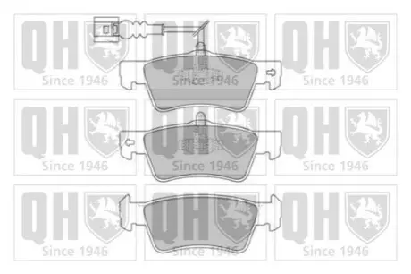 Колодки гальмівні (задні) VW T5/Multivan V 03-15 (+датчик) QUINTON HAZELL BP1698 Купити в Україні