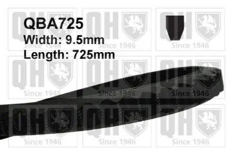 Фото Ремінь генератора VW Golf/Jetta/Passat 1.5-2.0 80-92/Seat Toledo 1.6/2.0 91-03 (10X730) QUINTON HAZELL (QBA725) зображення 1