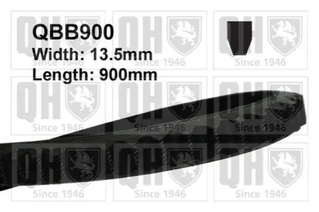 Ремінь генератора Mitsubushi L200 2.5D 01-15/Mazda 323/626 1.3-2.0 79-91 (13x900) QUINTON HAZELL QBB900 Купити в Україні