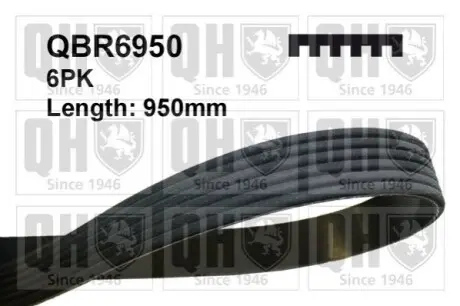 Ремень клиновый 6PK#950 QUINTON HAZELL QBR6950