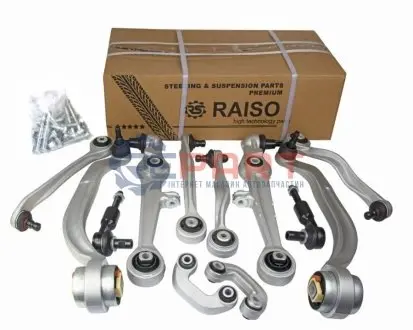 Фото К-кт важелів підвіски перед. Audi A6 C5/Superb I/Passat B5 (з тонким пальцем, конус 16мм) RAISO (RL4B3998SKIT) зображення 1