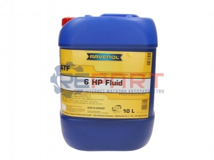 Трансмиссионное масло ATF 6HP Fluid синтетическое 10 л RAVENOL 1211112010 (фото 1)