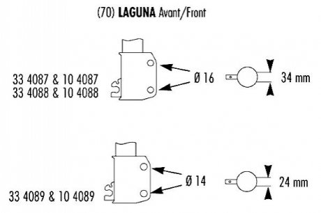 Амортизатор GAS передний ЦЕНА за 1 шт.УПАК.по 2 шт.(левый+правый) RECORD 334088
