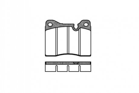 Тормозные колодки, дисковый тормоз.) REMSA 001120