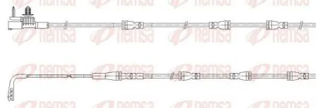 LAND ROVER Датчик зносу гал. колодок (перед) DEFENDER 20-, DISCOVERY 2.0 16- REMSA 001197 Купити в Україні