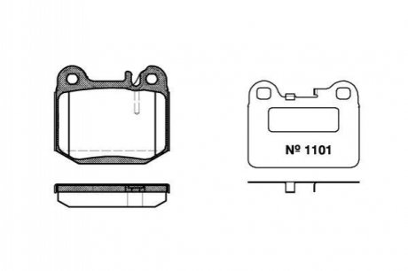 Тормозные колодки дисковые зад. DB M-Class ML430 98- ML55AMG 00- REMSA 001440