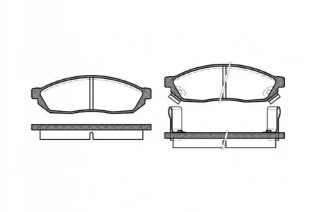 HONDA гальмівні колодки передн. CIVIC I (SF) 1300 L 80-83, SUZUKI CARRY (0S) 0.8 (ST90) 80-85 REMSA 0111.02 Купити в Україні