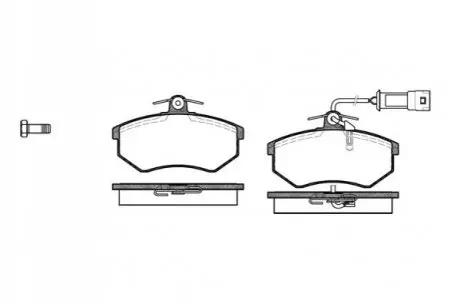 Колодки гальмівні (передні) Audi 80/100 -90 (з датчиком) REMSA 013402 Купити в Україні