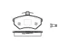 Фото Колодки гальмівні (передні) Audi A4 95-01/VW Golf III/IV -02/Caddy II -04 REMSA (013440) зображення 1