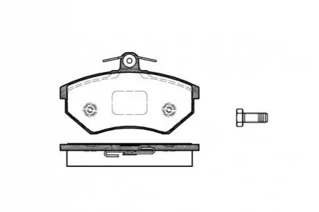 Колодки гальмівні (передні) Audi A4 95-01/VW Golf III/IV -02/Caddy II -04 REMSA 013440 Купити в Україні