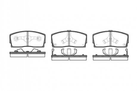 DAIHATSU Тормозные колодки передн.Applause 89- REMSA 025402 (фото 1)