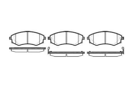 Колодки тормозные (передні) Hyundai Elantra III 00-06/Kia Magentis I 01-05/Ssangyong Rexton 02 REMSA 031812 Купити в Україні