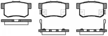 Колодки гальмівні (задні) Honda Accord /Civic/CR-V 90- (Akebono) замінено на 0986494358 REMSA 032552