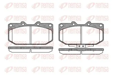 Тормозные колодки, дисковый тормоз.) REMSA 034802