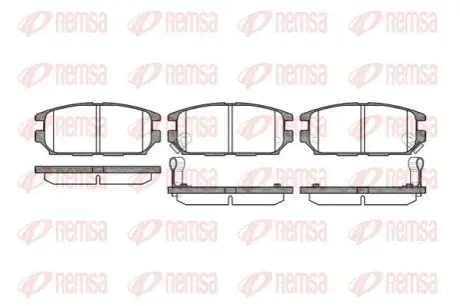Фото Колодки гальмівні дискові (комплект 4 шт) REMSA (035612) зображення 1