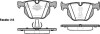 Гальмівні колодки дискові зад. BMW 3 (E90, E91, E92),X1 (E84) 2.0-3.0 05- /X5 (E70) 3.0d 08- REMSA 038161 (фото 5)