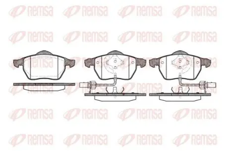 Колодки гальмівні (передні) Audi A4/A6/Skoda Superb/VW Passat 1.9TDI/2.5TDI 96-(з датчиками)(ATE) REMSA 039052