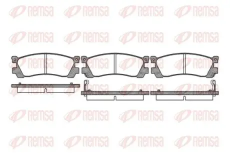 Тормозные колодки, дисковый тормоз.) REMSA 039912