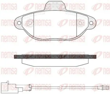 Тормозные колодки дисковые REMSA 041422