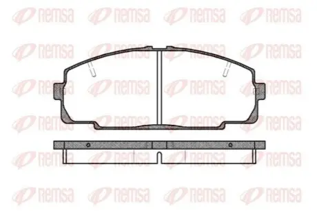 Колодки гальмівні (передні) Toyota Hiace III/IV -06 REMSA 0421.20 Купити в Україні