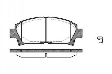 Тормозные колодки, дисковый тормоз.) REMSA 042702