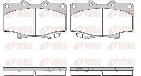 Колодки гальмівні (передні) Toyota Land Cruiser 80 90-97 REMSA 042904 Купити в Україні
