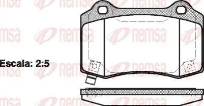 Колодки тормозные дисковые REMSA 0434.54 Купить в Украине