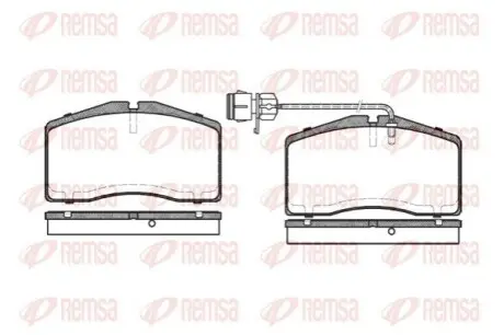 Гальмівні колодки перед. AUDI A8/S8 94-02 (з датчик.) REMSA 0448.12 Купити в Україні