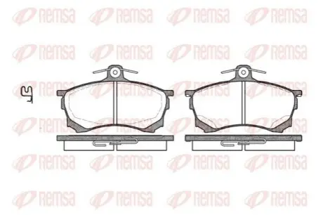 Фото Колодки гальмівні (передні) Mitsubishi Colt 04-12/Carisma/Space Star/Volvo S40/V40 95-06/Smart 04- REMSA (0582.00) зображення 1