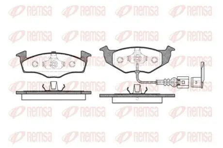 Колодки гальмівні (передні) Skoda Fabia 99-14/VW Polo IV 02-10 (+датчик) REMSA 0609.11 Купити в Україні