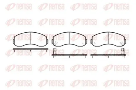 Тормозные колодки, дисковый тормоз.) REMSA 061902