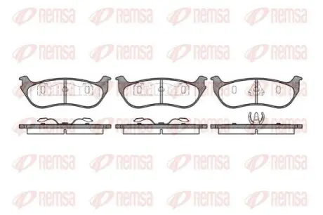 Тормозные колодки, дисковый тормоз.) REMSA 062875