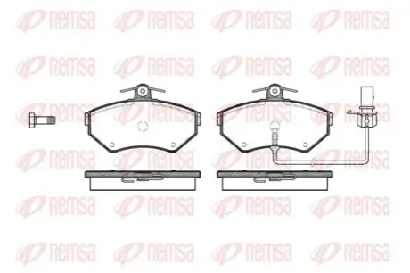 Колодки гальмівні (передні) Audi A4 94-08/Seat Exeo 08-13/VW Passat B5 96-00 (+датчики) REMSA 063112