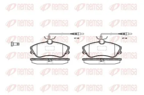 Колодки гальмівні (передні) Citroen Berlingo 96-11/Xsara/Peugeot 306 93-05/Partner 96-15 (+датчики) REMSA 063404