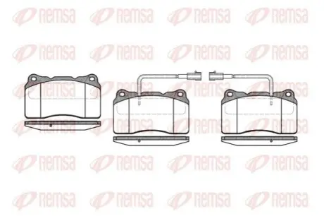 Колодки гальмівні (передні) Alfa Romeo 159/166 98-11 (+датчики) REMSA 066622 Купити в Україні