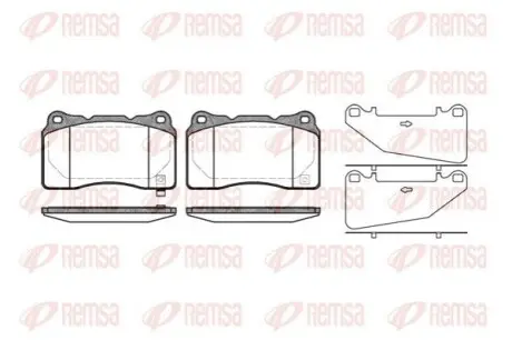 MITSUBISHI гальмівні колодки передн.Lancer V EVO 04 -,Subaru Impreza WRX 01 REMSA 0666.32 Купити в Україні