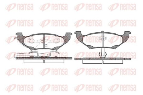 Гальмівні колодки, дискове гальмо (набір) REMSA 069010 (фото 1)